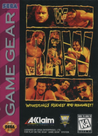 WWF Raw Sega Game Gear US box art